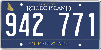 RI license plate 942771