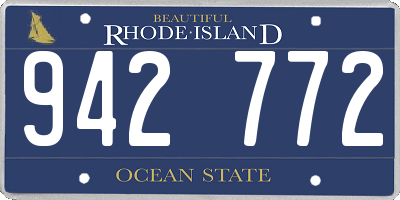 RI license plate 942772