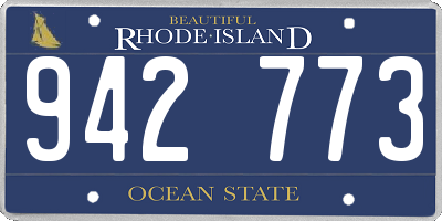 RI license plate 942773