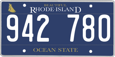 RI license plate 942780