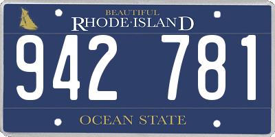 RI license plate 942781