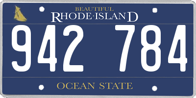 RI license plate 942784