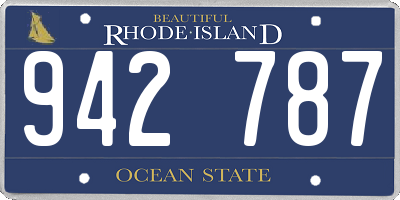 RI license plate 942787