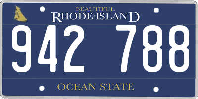 RI license plate 942788