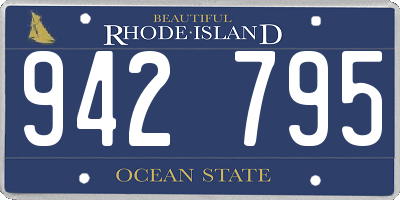 RI license plate 942795