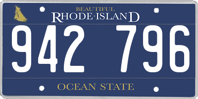 RI license plate 942796