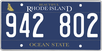RI license plate 942802
