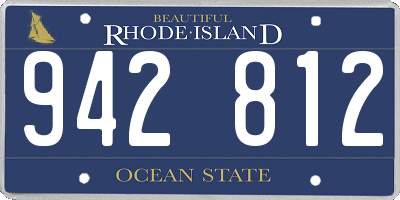 RI license plate 942812