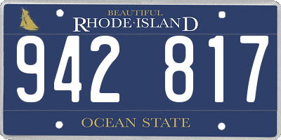 RI license plate 942817