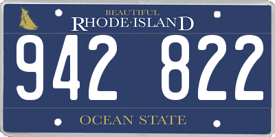 RI license plate 942822