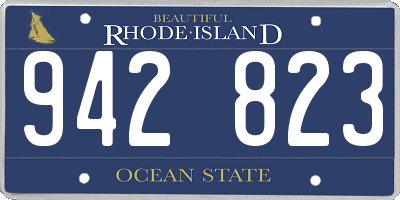 RI license plate 942823