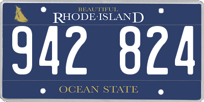 RI license plate 942824