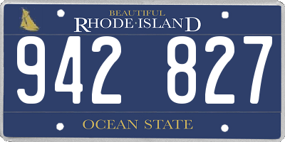 RI license plate 942827