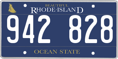 RI license plate 942828