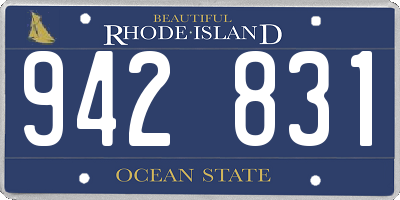 RI license plate 942831