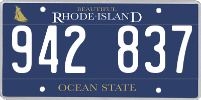 RI license plate 942837
