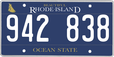 RI license plate 942838