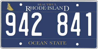 RI license plate 942841