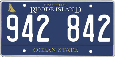 RI license plate 942842