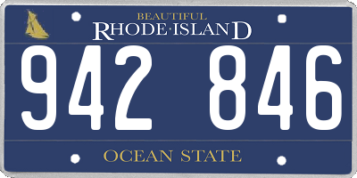 RI license plate 942846
