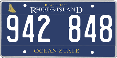 RI license plate 942848