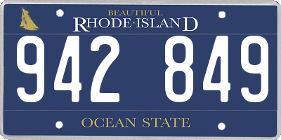 RI license plate 942849