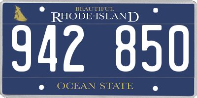 RI license plate 942850