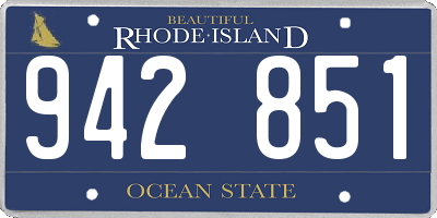 RI license plate 942851