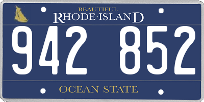 RI license plate 942852