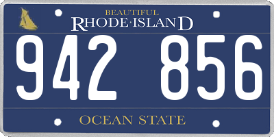 RI license plate 942856