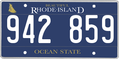 RI license plate 942859