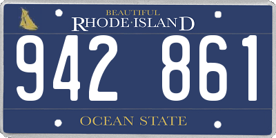 RI license plate 942861