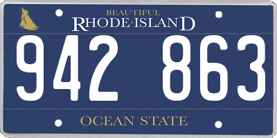 RI license plate 942863