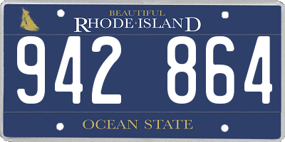 RI license plate 942864