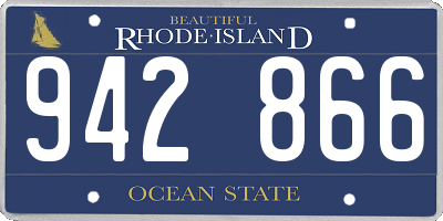 RI license plate 942866
