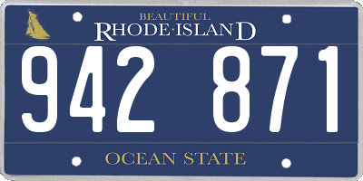 RI license plate 942871