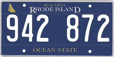 RI license plate 942872