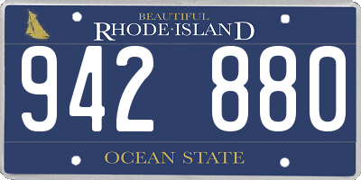 RI license plate 942880