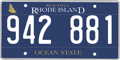 RI license plate 942881