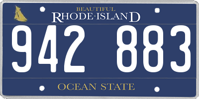 RI license plate 942883