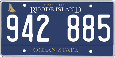 RI license plate 942885