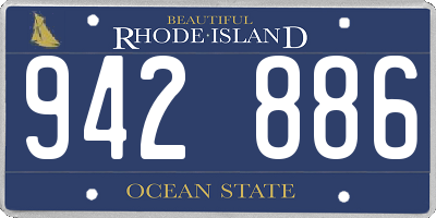 RI license plate 942886