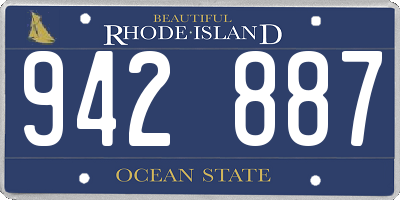 RI license plate 942887