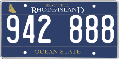RI license plate 942888