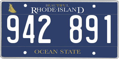 RI license plate 942891