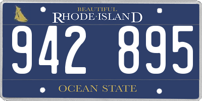 RI license plate 942895