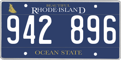 RI license plate 942896