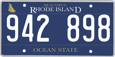 RI license plate 942898