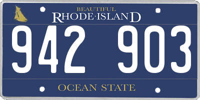 RI license plate 942903