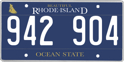 RI license plate 942904